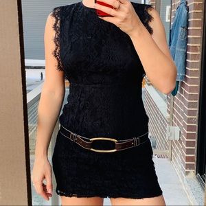 TOSCA BLU 18k Gold Genuine Leather Big Buckle Stud